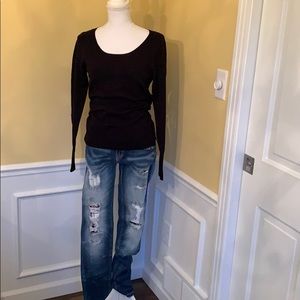 Route 66 Black Long Sleeve Sweater.